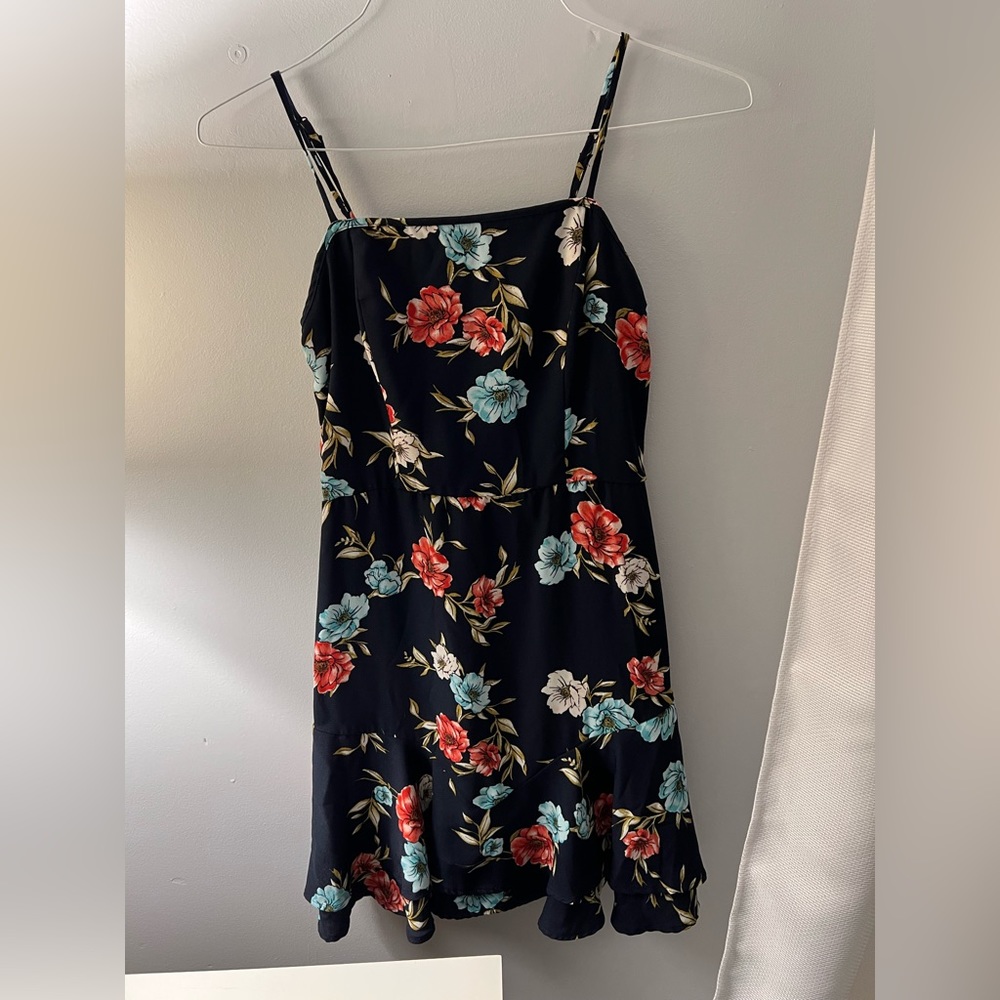 black floral dress